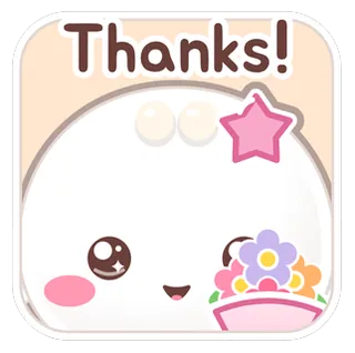 Plopsy with flowers “Thanks!”